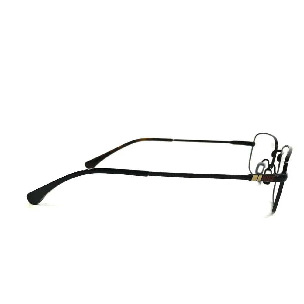 Nike Eyeglasses Frames 8205 001 Satin Black Rectangle Wire Rim 52-17-140